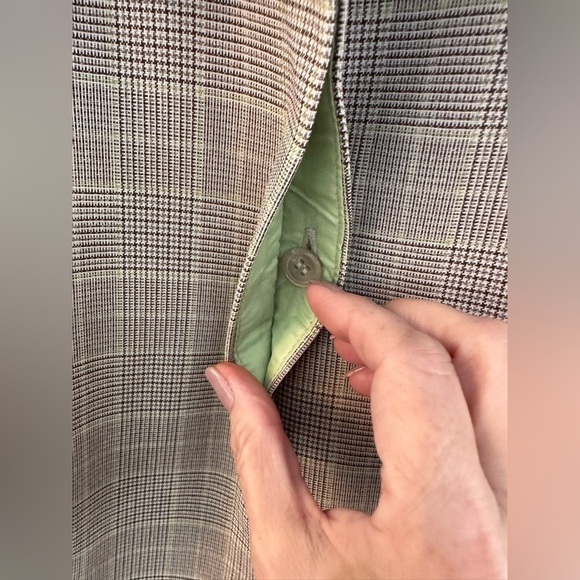 Worthington Stretch Lightweight Plaid Jacket/Blazer Size 12 Academia - Picture 5 of 11